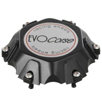 Cache moyeu noir EVO Corse C70 – 6x139,7 – écusson gris